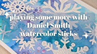 Snowflakes on Watercolor | This Could Make A Great Holiday Card!