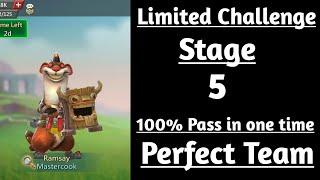 Lords Mobile limited challenge crazy chef stage 5|Mastercook limited challenge stage 5