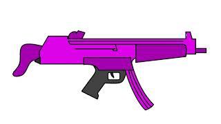 How to draw MP5 Gun in Free Fire MS Paint