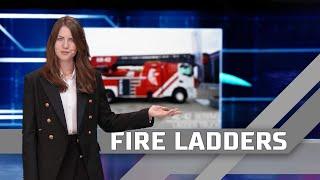 Fire ladders: AL-42 ladder truck and AZL-3,0-50-24 fire-fighting tanker with ladder