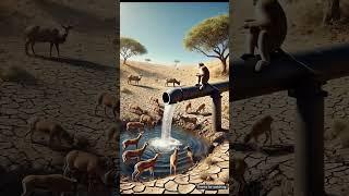 A monkey search a water and finelly  find a water #ai #water #monkey #aivideo