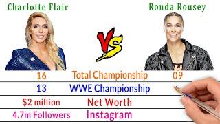 Charlotte Flair Vs Ronda Rousey Comparison - Bio2oons