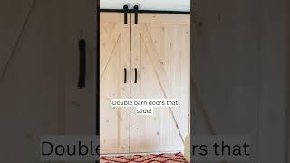 Double sliding barn doors kitchen pantry