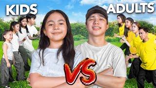 KIDS Vs ADULTS Challenge!! (Who Will Win?) | Ranz and Niana