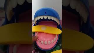 Cutting banana for shark asmr toys