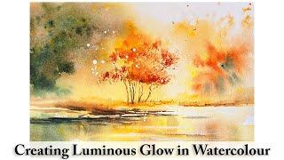 Luminosity and Light in a Watercolour Landscape | Loose Expressive Painting Style Demonstration