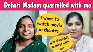 English With Dehati Madam Quarrelled With Me On Camera English Conversation