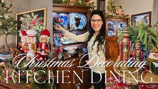 CHRISTMAS DECORATE WITH ME: DINING NOOK & HUTCH STYLING IDEAS2024 Holiday Decorating