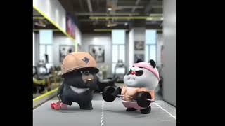 Cute panda gym wahtsap status#cutepanda#pandah