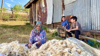 Hard Village Life in Turkey. Family Life in the Mountains