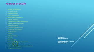 Features of MECM / SCCM