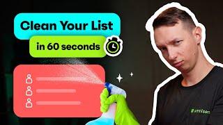 How to Clean Up Your Email List FAST | 60 Second Tutorial