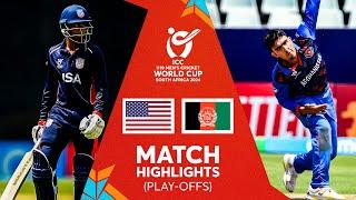 USA v Afghanistan | Match Highlights | U19 CWC 2024