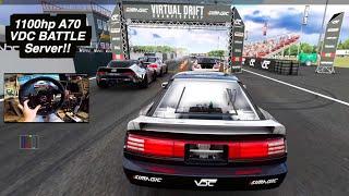 1100hp SUPRA Joins HUGE COMPETITIVE VDC Battle SERVER!! x2 Wall Ride Sections!!