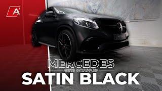 WRAPPING A MERCEDES SATIN BLACK | Autowrap Manchester | #satinblack #carwrap #amg