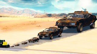 Big & Small MAD MAX!!! vs Train | BeamNG.Drive