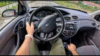 2002 Ford Focus mk1 [ 1.6 100 hp] |0-100| POV Test Drive #2133 Joe Black