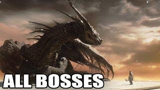 Dark Souls II: Scholar of the First Sin - All Bosses (With Cutscenes) HD