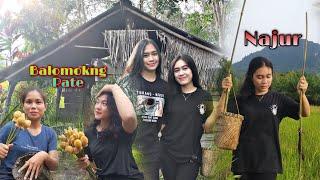 Gadis Dayak || Aktivitas Gadis Desa Mancing Najur hingga Makan Kembang Petai di Pondok Hutan