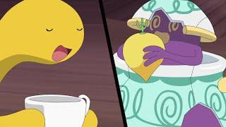 Shuckle enjoys his tea 