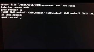 Easy Fixed Error: Unknown Filesystem Grub Rescue Mode
