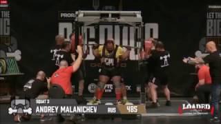 Andrey Malanichev RAW with wraps total 1140kg@160kg, ProRaw Big Dogs