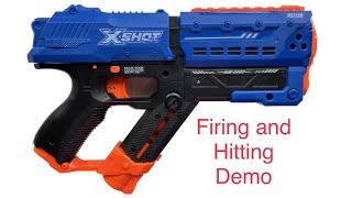 Zuru X-SHOT Chaos Meteor Firing and Hitting Demo zuru toys