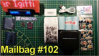 Mailbag #102, Elektronik AliExpress China, ESP32 C3, ESP32 S2, Bluetooth Thermo Printer, Etiketten