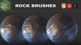 300 Rock Brushes for ZBrush, Blender, and Substance Painter