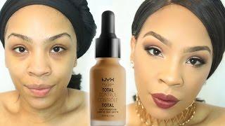 NYX TOTAL CONTROL DROP FOUNDATION FIRST IMPRESSIONS REVIEW + DEMO