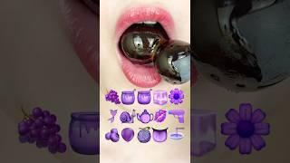 ASMR PURPLE EMOJI FOOD 보라색 이모지 먹방 (sped up)