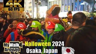 Halloween in Osaka Japan 2024 Like You've NEVER Seen Before! 4k video walk in Dotonbori