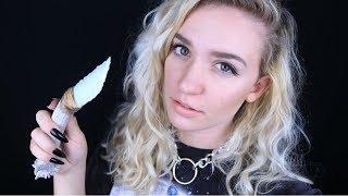 Poking & Stabbing YOU w/ my Knife Collection ASMR (whispering, tapping, rambling)