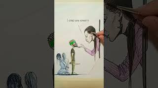 The twisted moral of Bella Hadid@cartoonforge #israelhamaswar