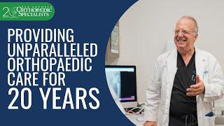 20th Anniversary Celebration | 20 Years of Providing Unparalleled Orthopedic Care in San Antonio, TX