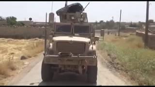 US Maxxpro MRAP breaks down while trying to overtake Russian military patrol in Syria