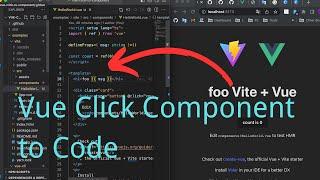 Vue Click Component to Code