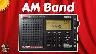 Tecsun PL-680 Shortwave Radio Daytime AM Band Scan Chicago Area