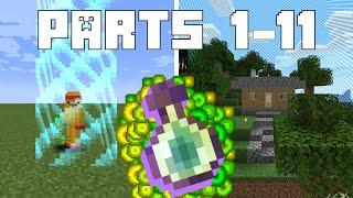 Minecraft But Leveling Up Grows The Border (Parts 1-11)