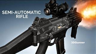 3D Animation: How a Semi-Automatic Rifle works