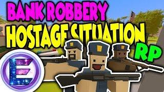 Unturned - Bank robbery hostage situation! | Police Force ( Unturned RP )