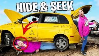 Playing Hide and Seek In HUGE Junkyard!