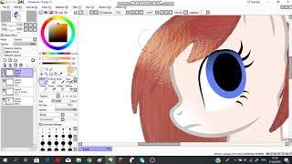 как обработать гриву пони в Paint Tool SAI?