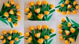 DIY Paper Flower BOUQUET/Birthday Gift ideas/Flower Bouquet making at Home