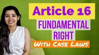 Article 16 Fundamental Right in Hindi | Constitution of India