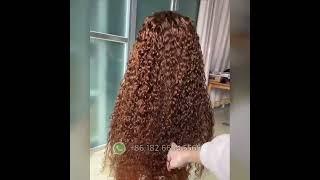 Brown hair color curly 5x5 closure wig
