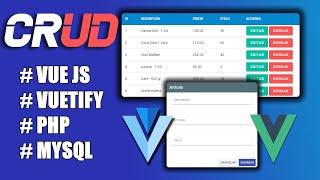 CRUD - Vue.Js - Vuetify - PHP - MySQL