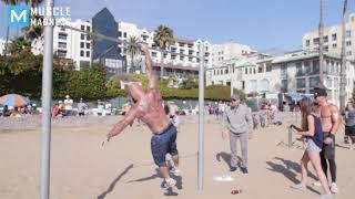 Old Man Street Workout Prank   Muscle Madness