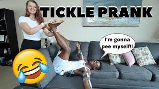 TICKLING MY BOYFRIEND UNTILL HE PEED HIM SELF