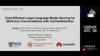 USENIX ATC '24 - Cost-Efficient Large Language Model Serving for Multi-turn Conversations with...